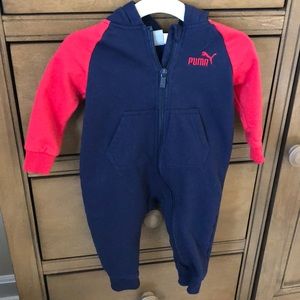 Puma Boys Hooded coverall- size 3-6 months